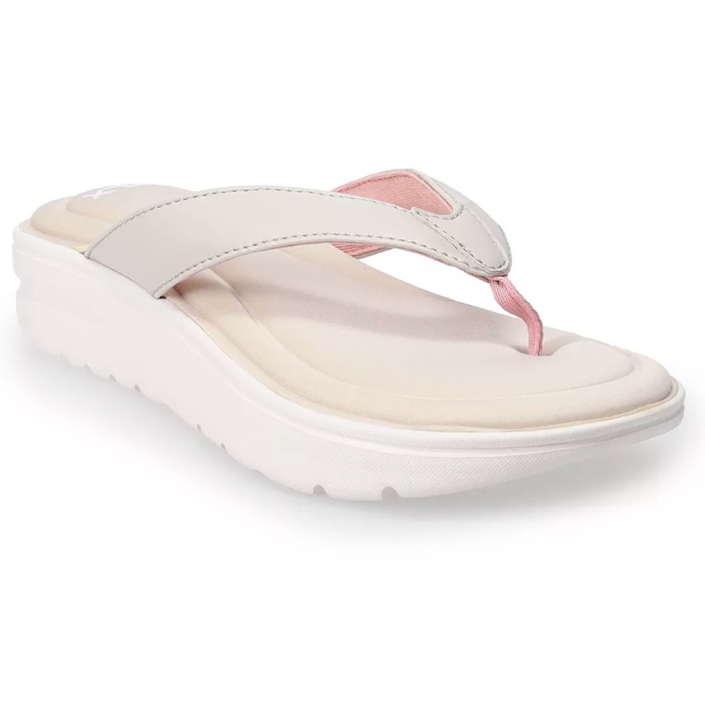 NEW FLX Excursion Women’s Moonstruck Tan Flip Flops With Pillow Foam, Size 11